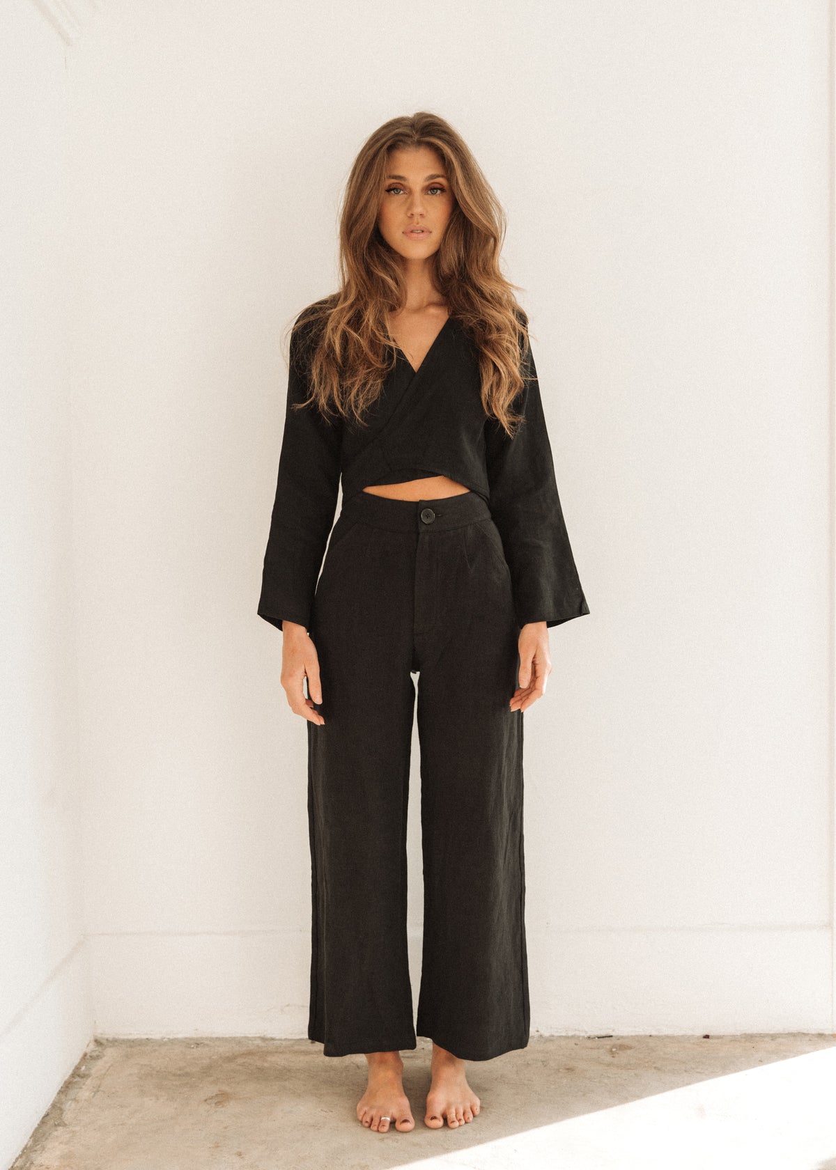 パンツ STRING WAIST WORK TROUSER - SLATE Avalon_Tie-